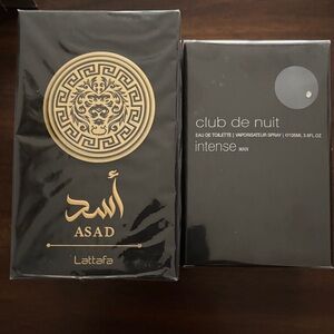Lattafa Asad & Club de Nuit Intense Man Fragrance Set - Black & Gold